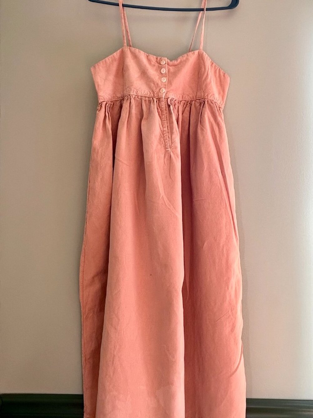 Rudy Jude Bonnie Dress Gold Broken Twill Organic Cotton Size M